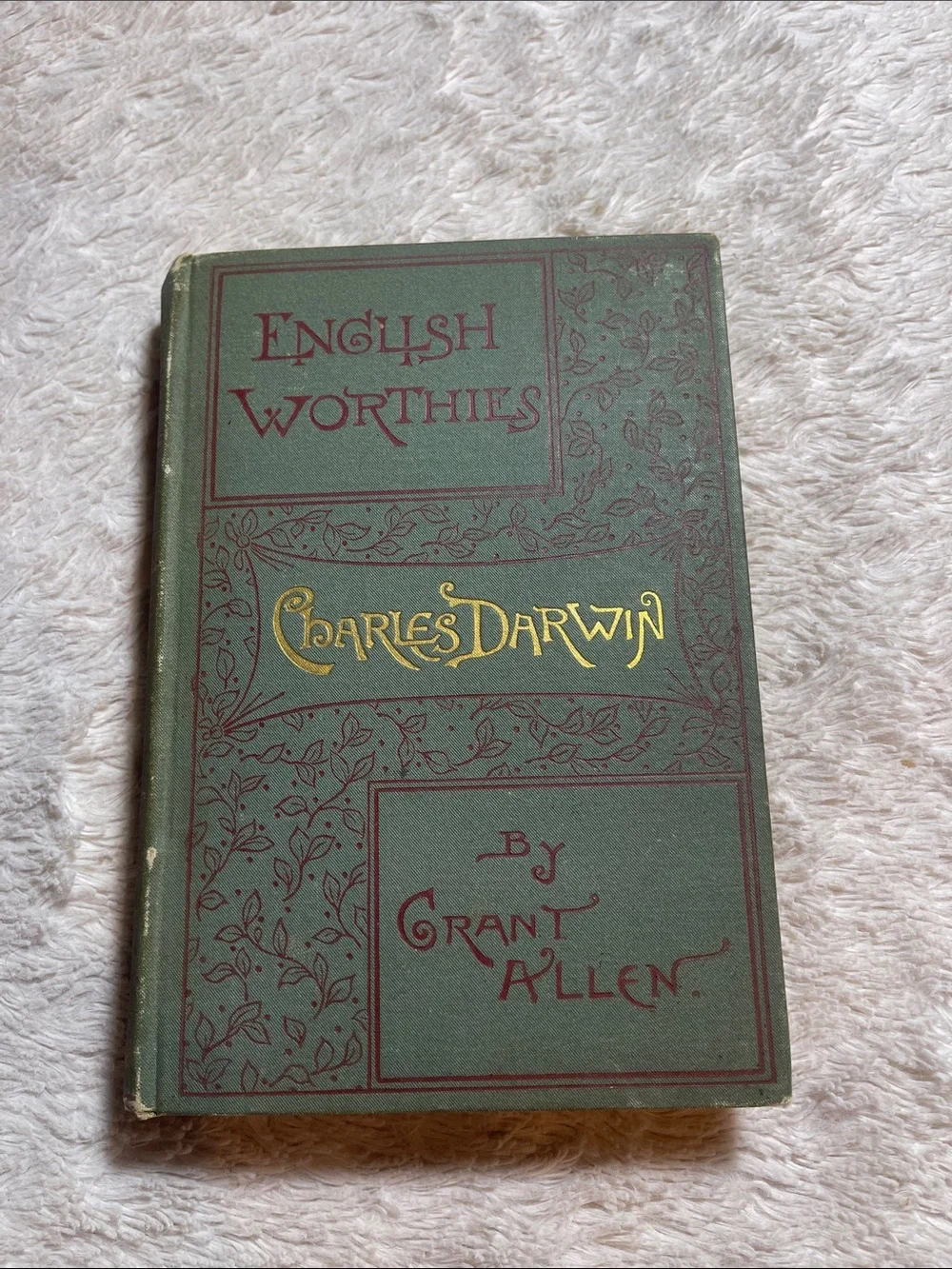 Vintage English worthies by Grant Allen hardcover book
